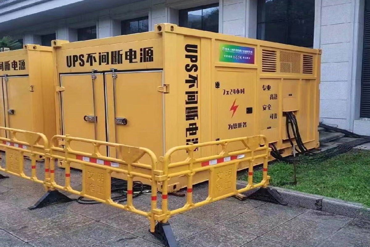 博湖发电机租赁施工现场